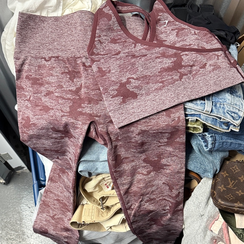 Gymshark Burgundy Activewear Set
